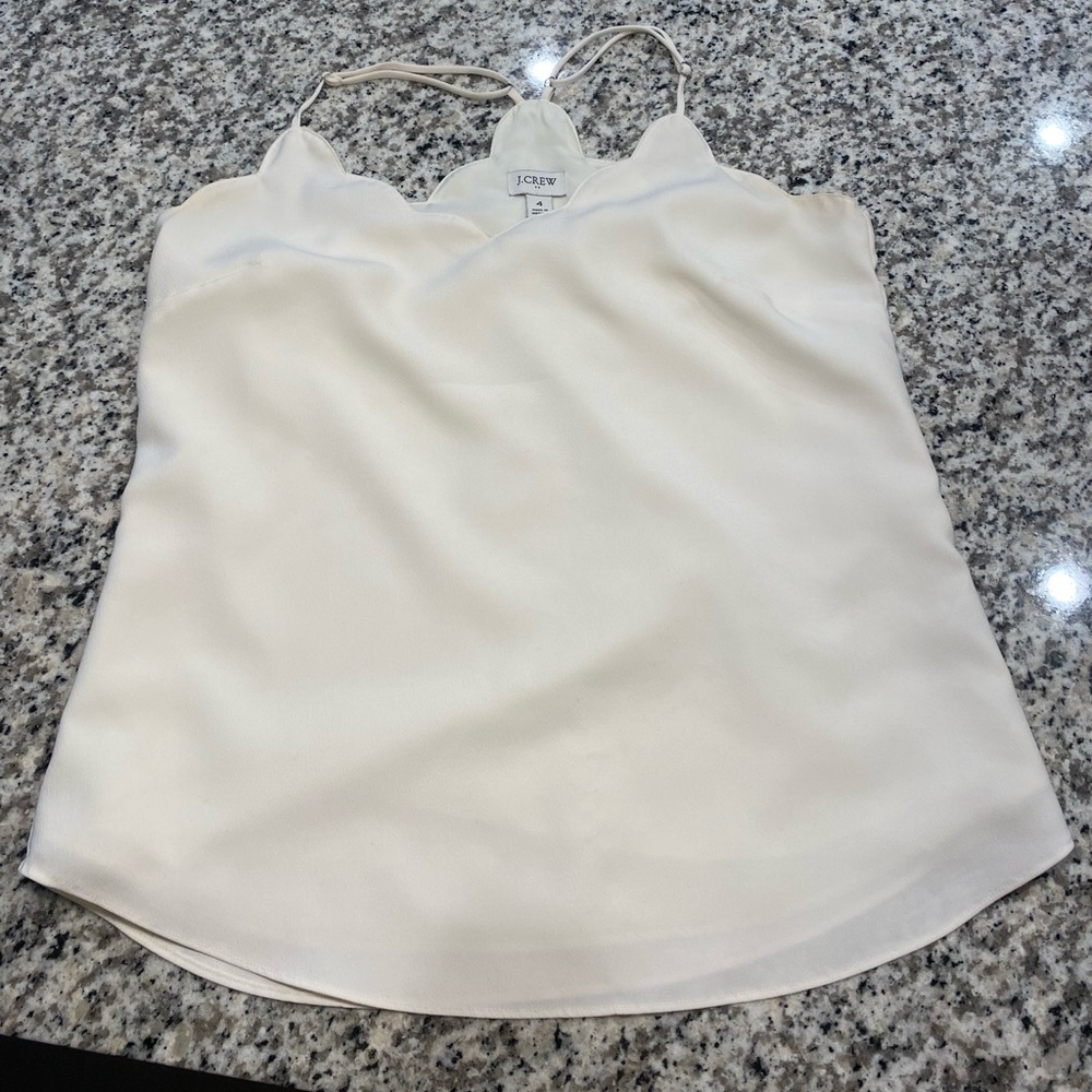 J Crew Scalloped Neck Tank